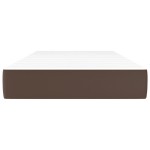 vidaXL Saltea de pat cu arcuri, maro, 100x200x20 cm, piele ecologică