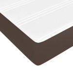 vidaXL Saltea de pat cu arcuri, maro, 100x200x20 cm, piele ecologică