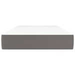 vidaXL Saltea de pat cu arcuri, gri, 100x200x20 cm, piele ecologică