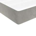 vidaXL Saltea de pat cu arcuri, gri deschis, 100x200x20 cm, catifea vidaXL Saltea de pat cu arcuri, gri deschis, 100x200x20 cm, catifea