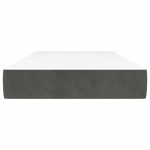 vidaXL Saltea de pat cu arcuri, gri închis, 100x200x20 cm, catifea vidaXL Saltea de pat cu arcuri, gri închis, 100x200x20 cm, catifea