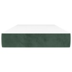 vidaXL Saltea de pat cu arcuri, verde închis, 100x200x20 cm, catifea