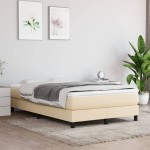 vidaXL Saltea de pat cu arcuri, crem, 120x200x20 cm, textil vidaXL Saltea de pat cu arcuri, crem, 120x200x20 cm, textil