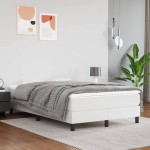 vidaXL Saltea de pat cu arcuri, alb, 120x200x20 cm, piele ecologică vidaXL Saltea de pat cu arcuri, alb, 120x200x20 cm, piele ecologică