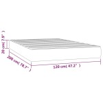vidaXL Saltea de pat cu arcuri, alb, 120x200x20 cm, piele ecologică vidaXL Saltea de pat cu arcuri, alb, 120x200x20 cm, piele ecologică