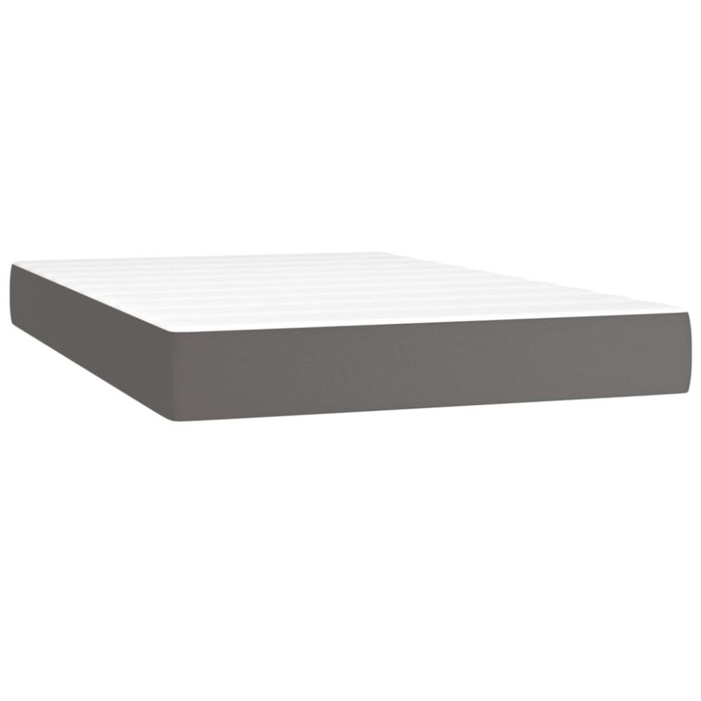 vidaXL Saltea de pat cu arcuri, gri, 120x200x20 cm, piele ecologică