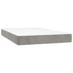 vidaXL Saltea de pat cu arcuri, gri deschis, 120x200x20 cm, catifea vidaXL Saltea de pat cu arcuri, gri deschis, 120x200x20 cm, catifea