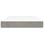 vidaXL Saltea de pat cu arcuri, gri deschis, 120x200x20 cm, catifea vidaXL Saltea de pat cu arcuri, gri deschis, 120x200x20 cm, catifea