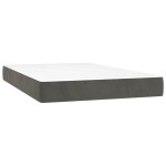 vidaXL Saltea de pat cu arcuri, gri închis, 120x200x20 cm, catifea vidaXL Saltea de pat cu arcuri, gri închis, 120x200x20 cm, catifea