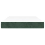 vidaXL Saltea de pat cu arcuri, verde închis, 120x200x20 cm, catifea