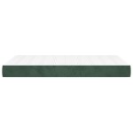 vidaXL Saltea de pat cu arcuri, verde închis, 120x200x20 cm, catifea