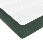vidaXL Saltea de pat cu arcuri, verde închis, 120x200x20 cm, catifea