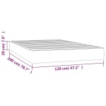 vidaXL Saltea de pat cu arcuri, albastru închis, 120x200x20 , catifea vidaXL Saltea de pat cu arcuri, albastru închis, 120x200x20 , catifea