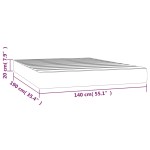 vidaXL Saltea de pat cu arcuri, alb, 140x190x20 cm, piele ecologică vidaXL Saltea de pat cu arcuri, alb, 140x190x20 cm, piele ecologică