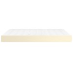 vidaXL Saltea de pat cu arcuri, crem, 140x190x20 cm, piele ecologică vidaXL Saltea de pat cu arcuri, crem, 140x190x20 cm, piele ecologică