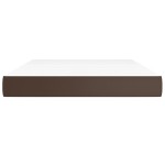 vidaXL Saltea de pat cu arcuri, maro, 140x190x20 cm, piele ecologică