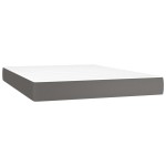 vidaXL Saltea de pat cu arcuri, gri, 140x190x20 cm, piele ecologică vidaXL Saltea de pat cu arcuri, gri, 140x190x20 cm, piele ecologică