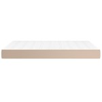 vidaXL Saltea de pat cu arcuri, cappuccino, 140x190x20 cm, piele eco vidaXL Saltea de pat cu arcuri, cappuccino, 140x190x20 cm, piele eco