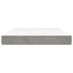 vidaXL Saltea de pat cu arcuri, gri deschis, 140x190x20 cm, catifea
