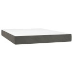 vidaXL Saltea de pat cu arcuri, gri închis, 140x190x20 cm, catifea vidaXL Saltea de pat cu arcuri, gri închis, 140x190x20 cm, catifea