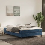 vidaXL Saltea de pat cu arcuri, albastru închis, 140x190x20 cm catifea vidaXL Saltea de pat cu arcuri, albastru închis, 140x190x20 cm catifea