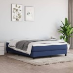 vidaXL Saltea de pat cu arcuri, albastru, 140x200x20 cm, textil vidaXL Saltea de pat cu arcuri, albastru, 140x200x20 cm, textil