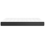 vidaXL Saltea de pat cu arcuri, negru, 140x200x20 cm, piele ecologică