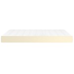 vidaXL Saltea de pat cu arcuri, crem, 140x200x20 cm, piele ecologică vidaXL Saltea de pat cu arcuri, crem, 140x200x20 cm, piele ecologică