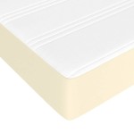 vidaXL Saltea de pat cu arcuri, crem, 140x200x20 cm, piele ecologică vidaXL Saltea de pat cu arcuri, crem, 140x200x20 cm, piele ecologică