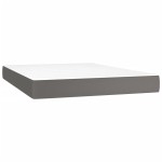 vidaXL Saltea de pat cu arcuri, gri, 140x200x20 cm, piele ecologică vidaXL Saltea de pat cu arcuri, gri, 140x200x20 cm, piele ecologică