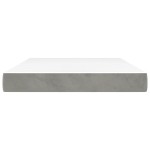 vidaXL Saltea de pat cu arcuri, gri deschis, 140x200x20 cm, catifea vidaXL Saltea de pat cu arcuri, gri deschis, 140x200x20 cm, catifea