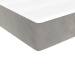 vidaXL Saltea de pat cu arcuri, gri deschis, 140x200x20 cm, catifea vidaXL Saltea de pat cu arcuri, gri deschis, 140x200x20 cm, catifea