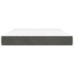 vidaXL Saltea de pat cu arcuri, gri închis, 140x200x20 cm, catifea vidaXL Saltea de pat cu arcuri, gri închis, 140x200x20 cm, catifea