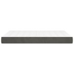 vidaXL Saltea de pat cu arcuri, gri închis, 140x200x20 cm, catifea vidaXL Saltea de pat cu arcuri, gri închis, 140x200x20 cm, catifea