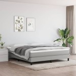 vidaXL Saltea de pat cu arcuri, gri deschis, 160x200x20 cm, textil vidaXL Saltea de pat cu arcuri, gri deschis, 160x200x20 cm, textil