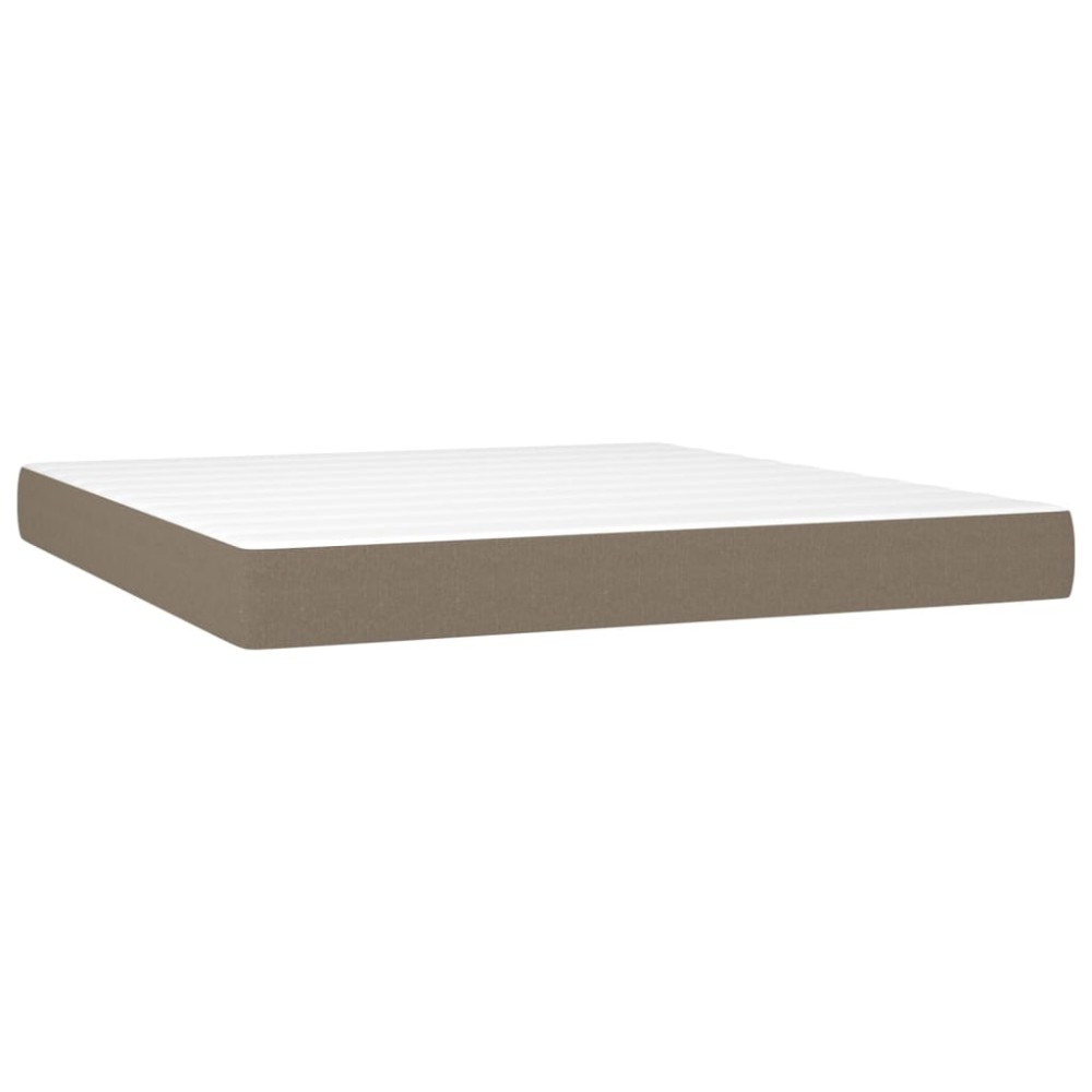vidaXL Saltea de pat cu arcuri, gri taupe, 160x200x20 cm, textil
