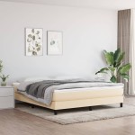 vidaXL Saltea de pat cu arcuri, crem, 160x200x20 cm, textil vidaXL Saltea de pat cu arcuri, crem, 160x200x20 cm, textil