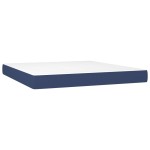 vidaXL Saltea de pat cu arcuri, albastru, 160x200x20 cm, textil