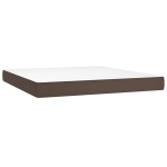vidaXL Saltea de pat cu arcuri, maro, 160x200x20 cm, piele ecologică