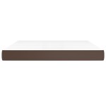 vidaXL Saltea de pat cu arcuri, maro, 160x200x20 cm, piele ecologică