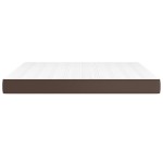 vidaXL Saltea de pat cu arcuri, maro, 160x200x20 cm, piele ecologică