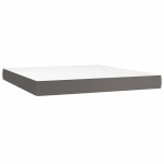 vidaXL Saltea de pat cu arcuri, gri, 160x200x20 cm, piele ecologică vidaXL Saltea de pat cu arcuri, gri, 160x200x20 cm, piele ecologică