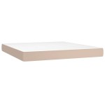 vidaXL Saltea de pat cu arcuri, cappuccino, 160x200x20 cm, piele eco