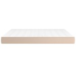 vidaXL Saltea de pat cu arcuri, cappuccino, 160x200x20 cm, piele eco