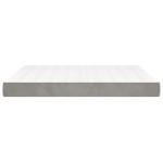vidaXL Saltea de pat cu arcuri, gri deschis, 160x200x20 cm, catifea vidaXL Saltea de pat cu arcuri, gri deschis, 160x200x20 cm, catifea