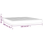 vidaXL Saltea de pat cu arcuri, gri deschis, 160x200x20 cm, catifea vidaXL Saltea de pat cu arcuri, gri deschis, 160x200x20 cm, catifea