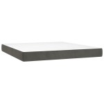 vidaXL Saltea de pat cu arcuri, gri închis, 160x200x20 cm, catifea vidaXL Saltea de pat cu arcuri, gri închis, 160x200x20 cm, catifea