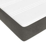vidaXL Saltea de pat cu arcuri, gri închis, 160x200x20 cm, catifea vidaXL Saltea de pat cu arcuri, gri închis, 160x200x20 cm, catifea