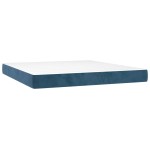 vidaXL Saltea de pat cu arcuri, albastru închis, 160x200x20cm, catifea vidaXL Saltea de pat cu arcuri, albastru închis, 160x200x20cm, catifea