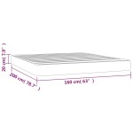 vidaXL Saltea de pat cu arcuri, albastru închis, 160x200x20cm, catifea vidaXL Saltea de pat cu arcuri, albastru închis, 160x200x20cm, catifea